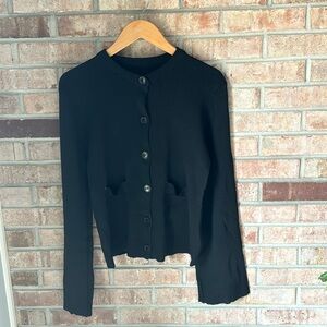 Brand new, never worn black cardigan in large